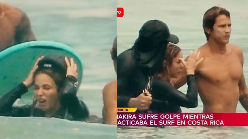 Shakira tuvo un accidente mientras surfeaba en Costa Rica: Se filtraron las fotos de los golpes