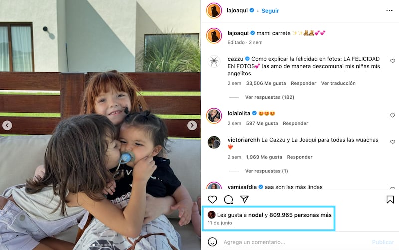 Shaina y Eva, hijas de La Joaqui junto a Inti