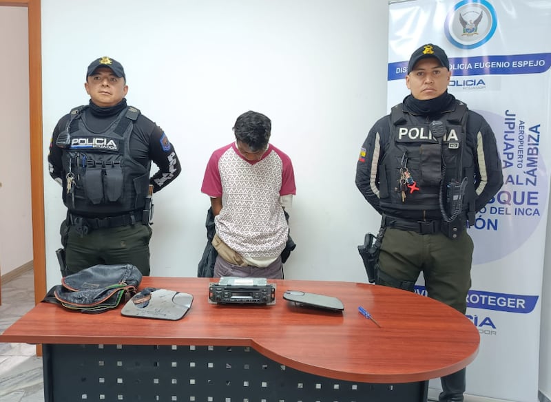 Primer sospechoso detenido. Imagen: Policía Nacional