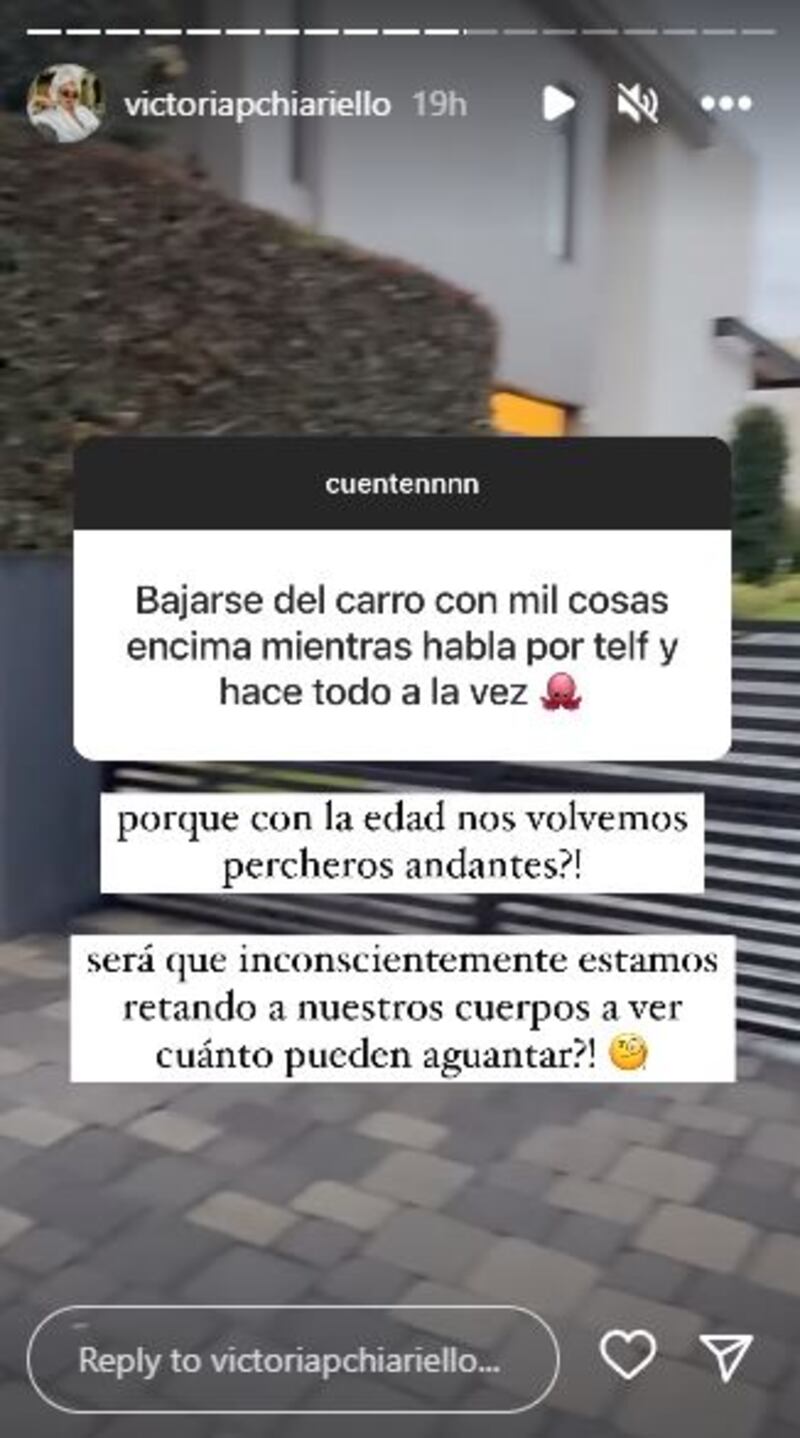 Captura de pantalla de Victoria Patiño en Instagram