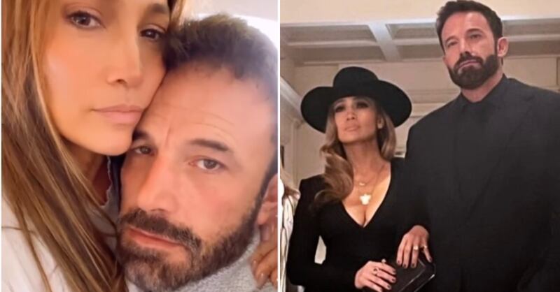 Jennifer Lopez y Ben Affleck juntos en al premiere de 'Bodas de plomo'.