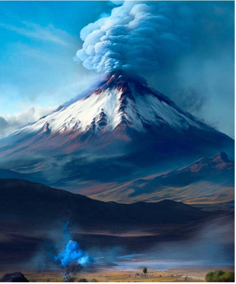 Inteligencia Artificial recrea la erupción del Cotopaxi de 1877