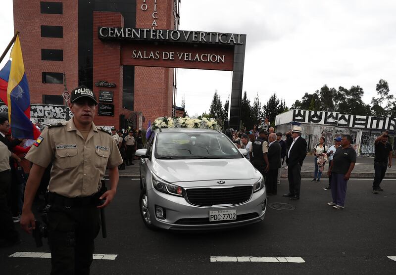 Trasladado del cuerpo de Fernando Villavicencio