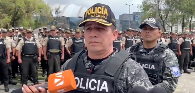 Policía no dejará pasar manifestantes al Centro Histórico de Quito