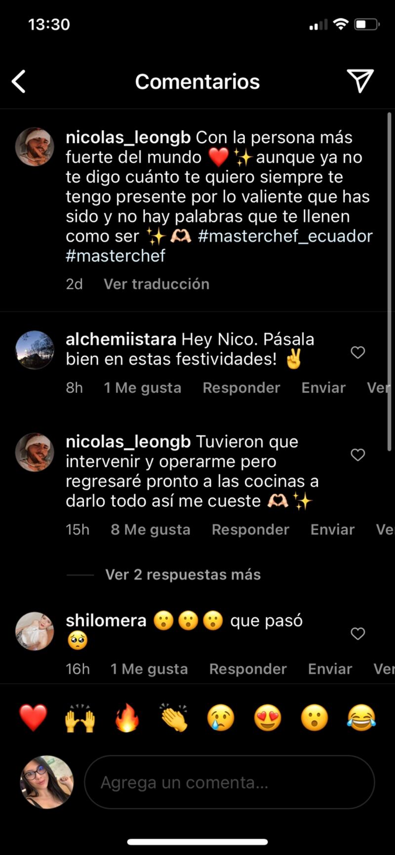 Nicolás de MasterChef Ecuador