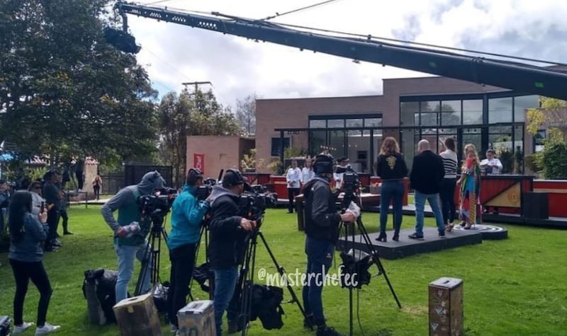 Imágenes de la grabación de semifinal de MasterChef Ecuador (Foto: Captura de Twitter)