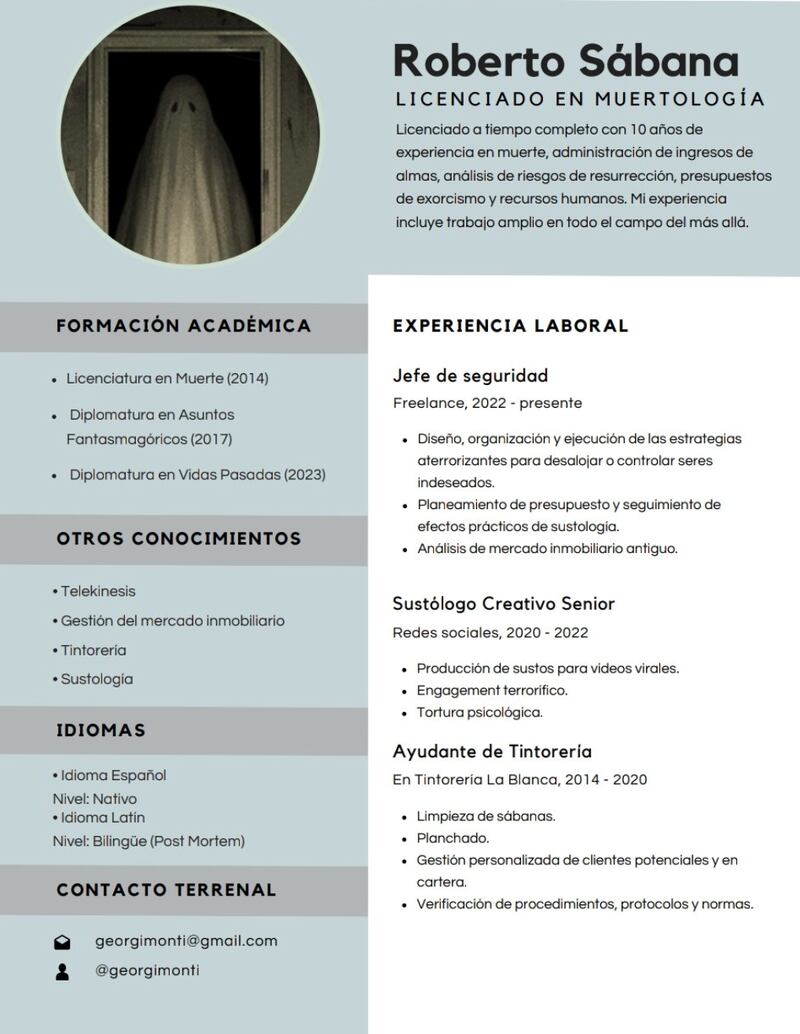 CV de Roberto Sábana