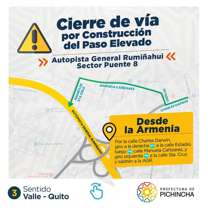 Cierre de la Autopista General Rumiñahui