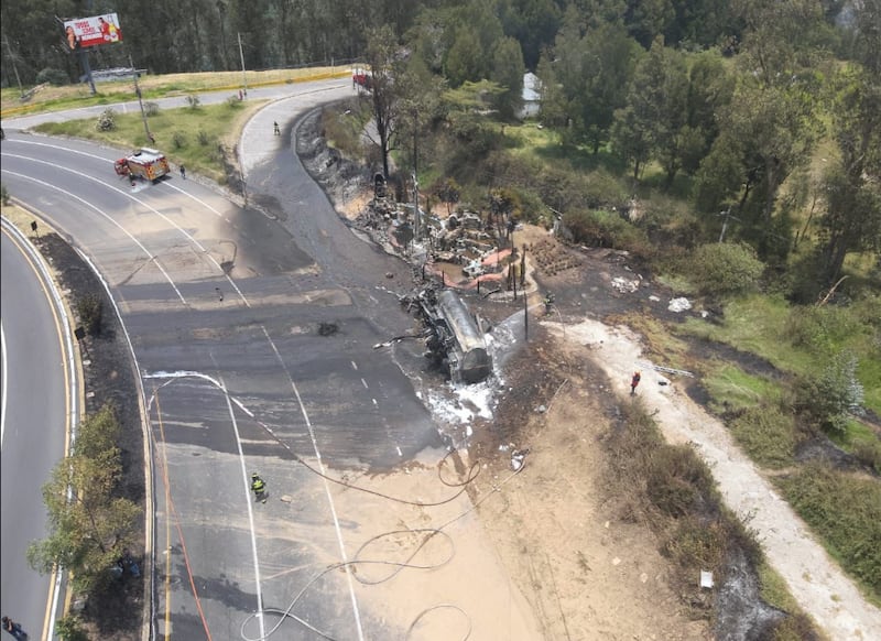 Tanquero que explotó en la Simón