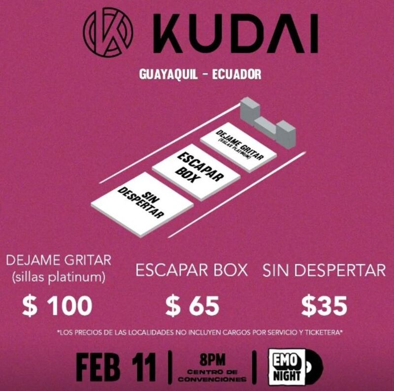 Kudai regresa a Ecuador: Conoce todo sobre el único concierto que darán en Guayaquil