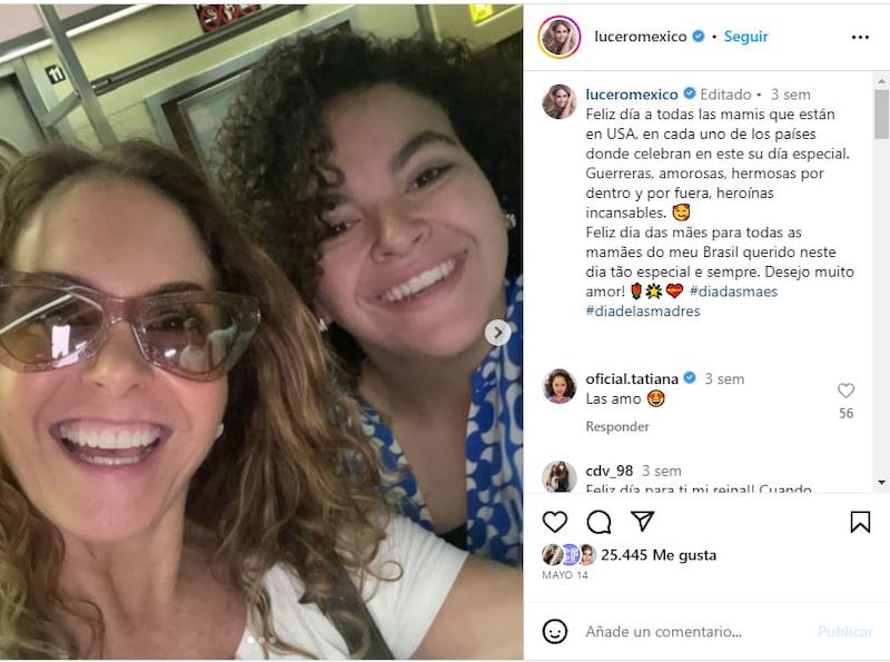 Lucero Hogaza junto a su hija, Lucero Mijares