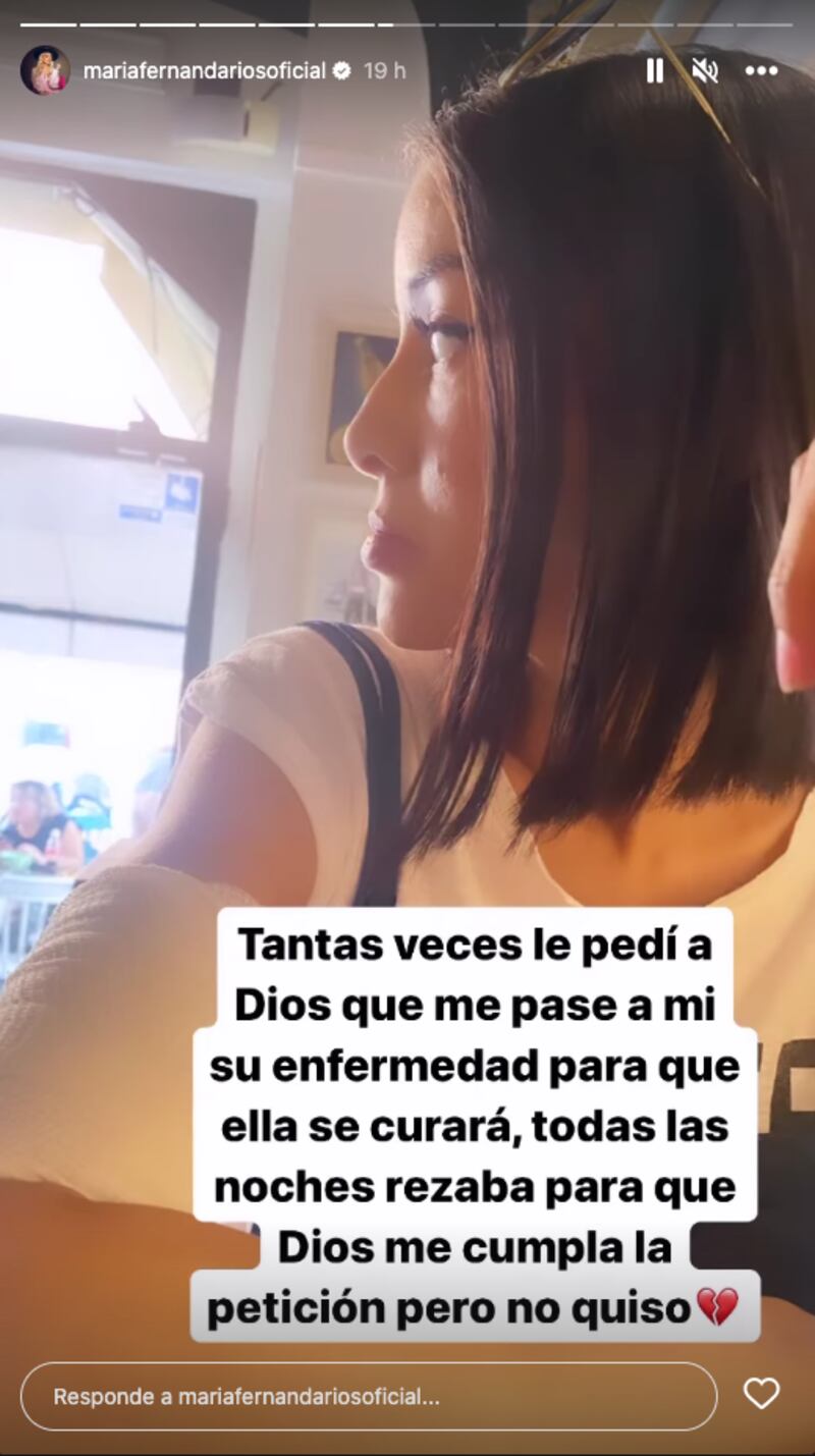 María Fernanda Ríos, mensajes a su hermana