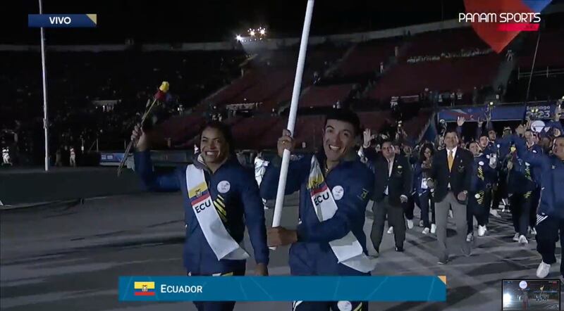 Ecuador en la ceremonia inaugural de los Juegos Panamericanos de Santiago 2023