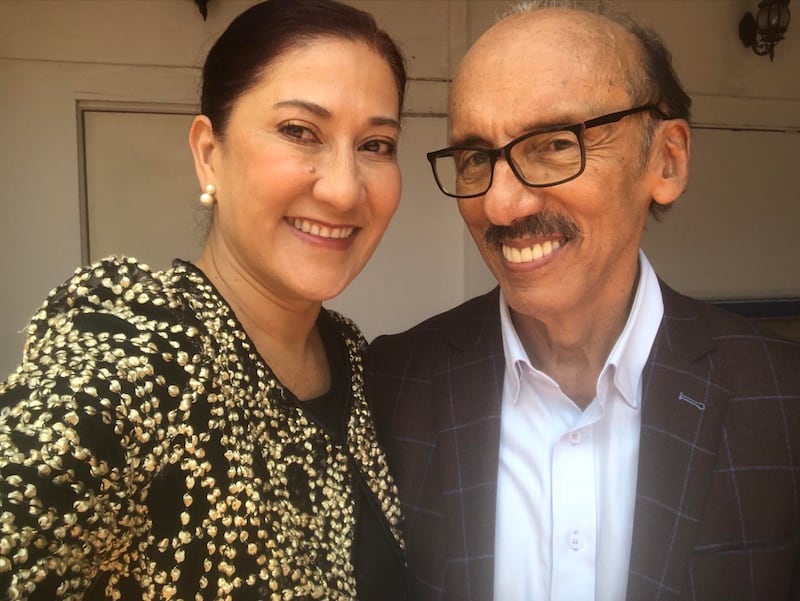 Jorge Herrera junto a su amada, Amparo Conde