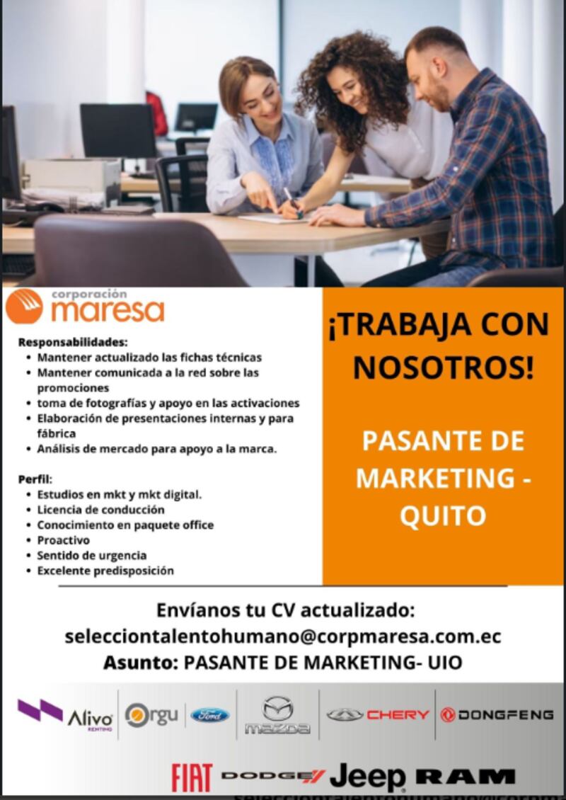 Pasantías en Corporación Maresa