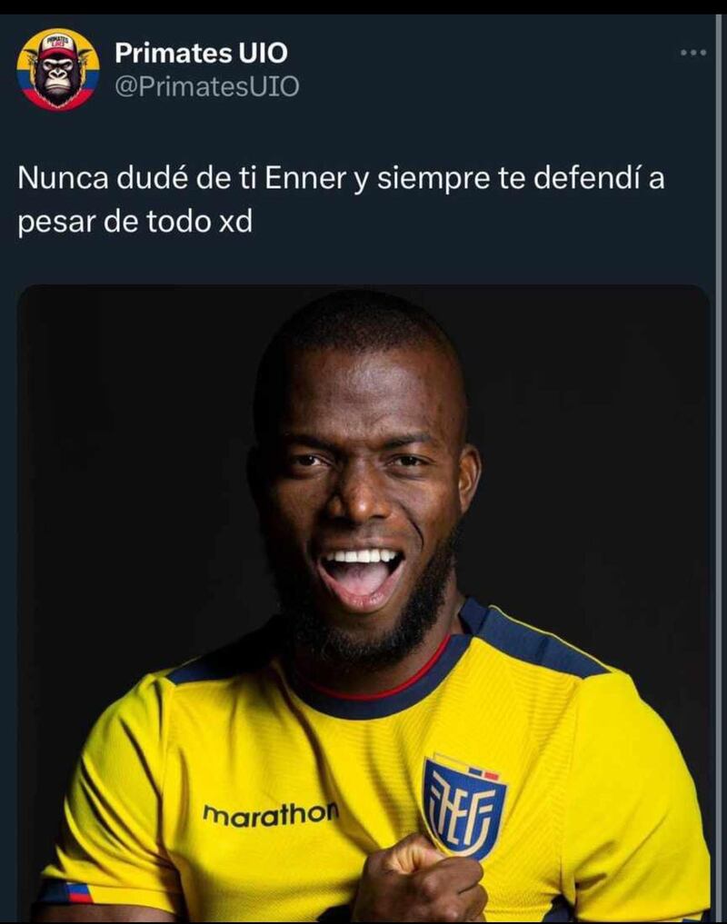 Memes por el gol de Enner Valencia ante Perú