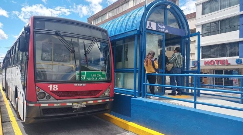 Las paradas Casa de la Cultura y Galo Plaza de la Ecovía serán suspendidas por trabajos viales