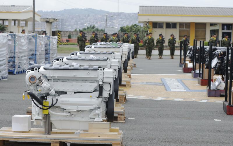 En el Fuerte Militar Huancavilca, se realizó la ceremonia de entrega donación de equipos de seguridad a las Fuerzas Armadas