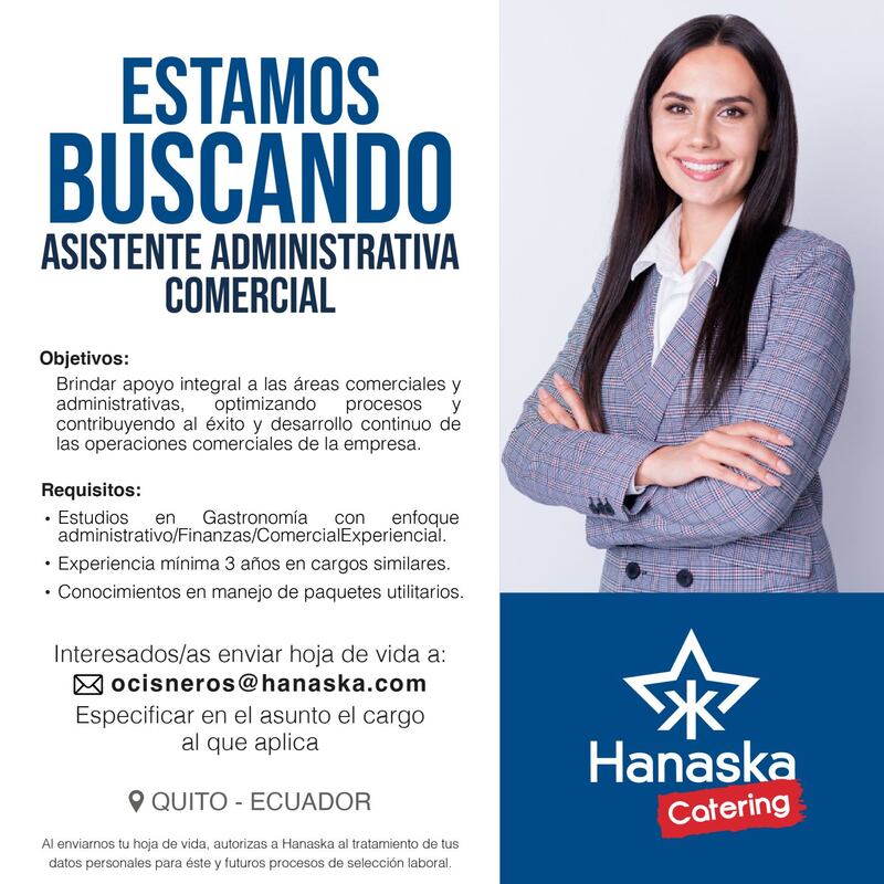 Oferta de trabajo en Hanaska, en Quito