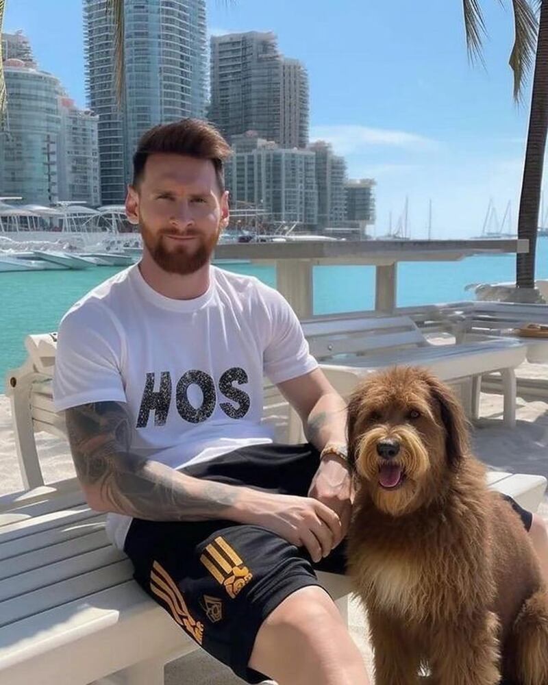 Lionel Messi en su estancia en Miami