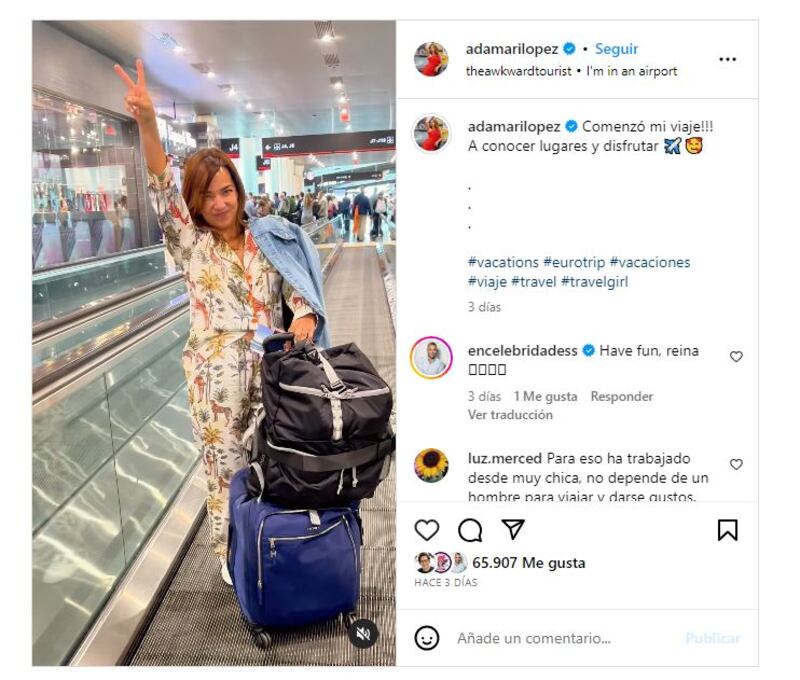 Adamari Lopez está disfrutando al máximo sus vacaciones por Portugal