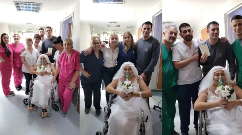 Le organizó la boda a su novia con cáncer y se casaron adentro de un hospital