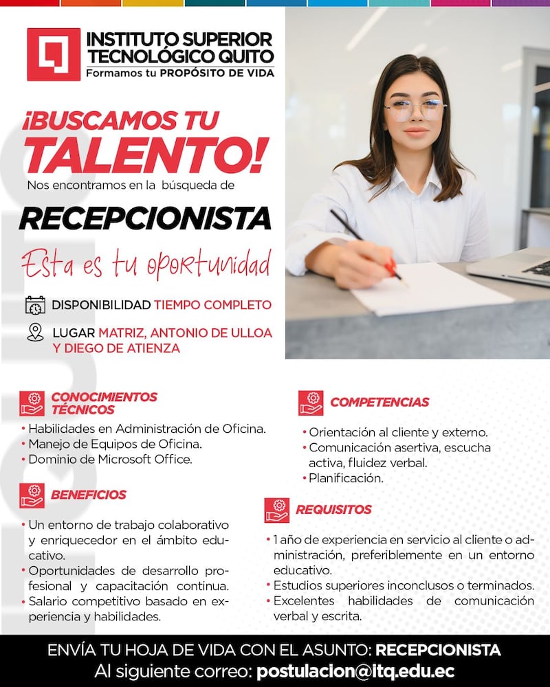 ¡Sí hay trabajo! Vacantes laborales en empresas públicas y privadas