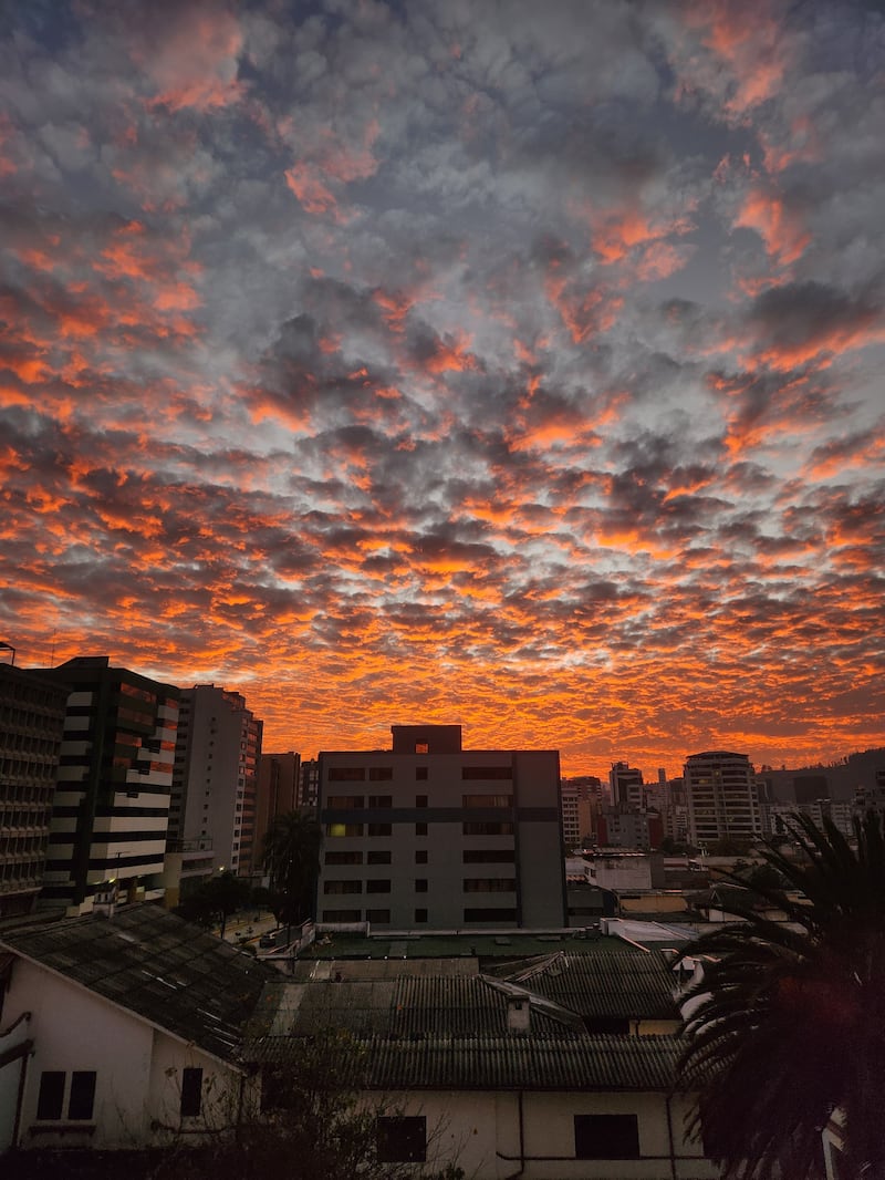 Cielo de Quito de este 23 de enero del 2025.