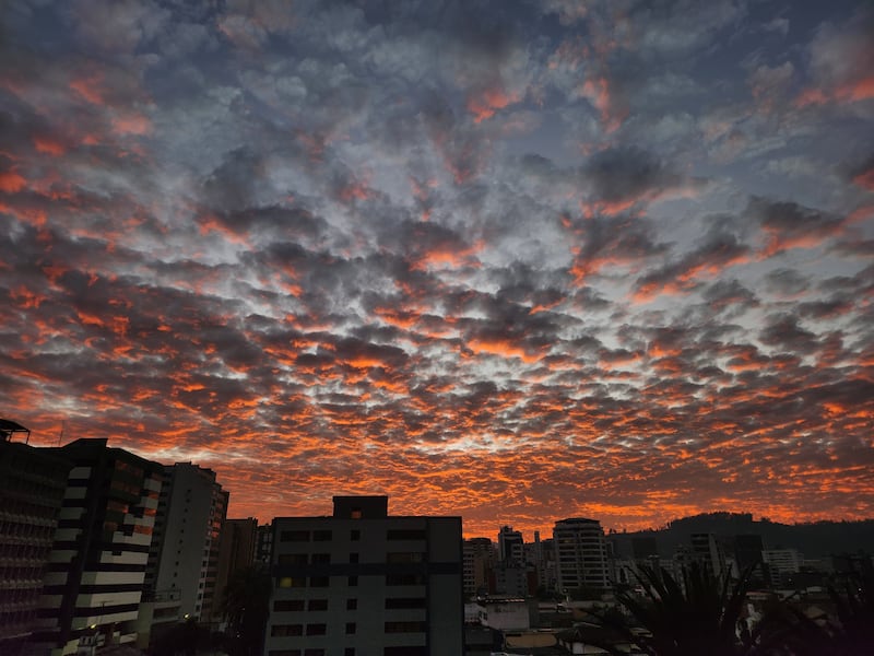 Cielo de Quito de este 23 de enero del 2025.