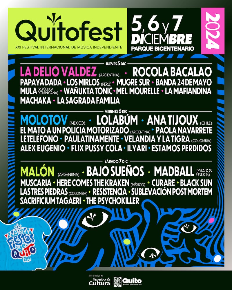 CARTEL OFICIAL DEL QUITOFEST 2024