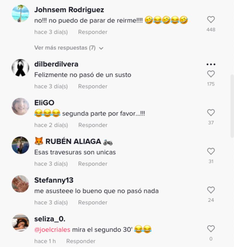 Los comentarios no se hicieron esperar en TikTok