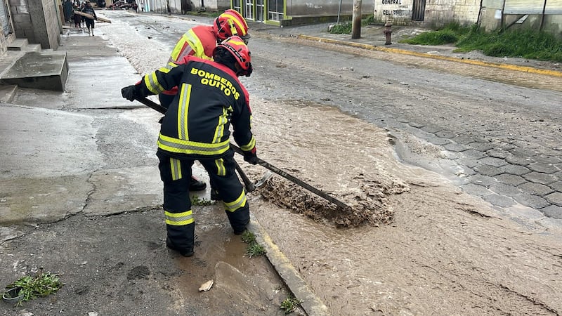 Sector de Calderón tras lluvias de este 3 de marzo en Quito