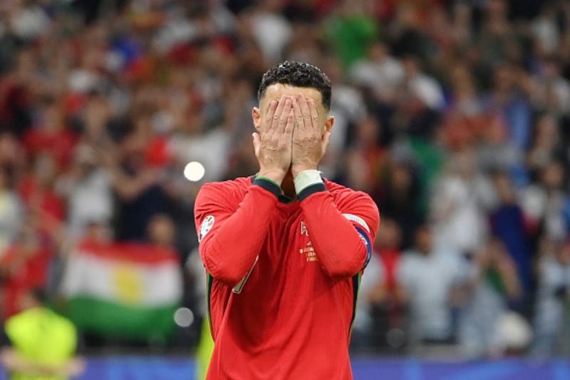 Cristiano Ronaldo lloró en los octavos de final de la Eurocopa