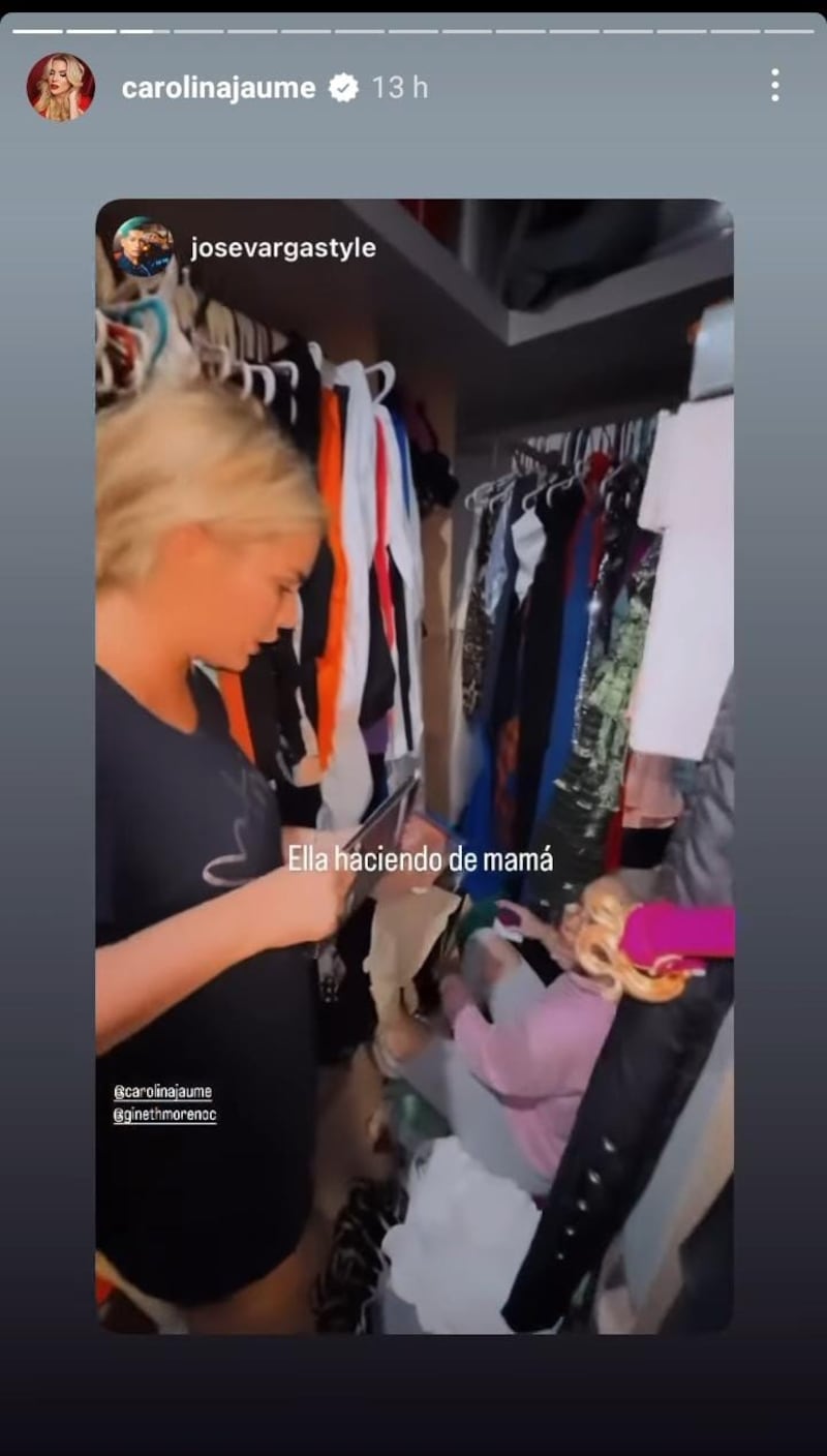 "Carolina Jaume muestra su closet en Instagram".