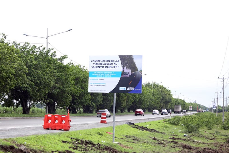 Inicio de los trabajos de construcción del Quinto Puente de Guayaquil.