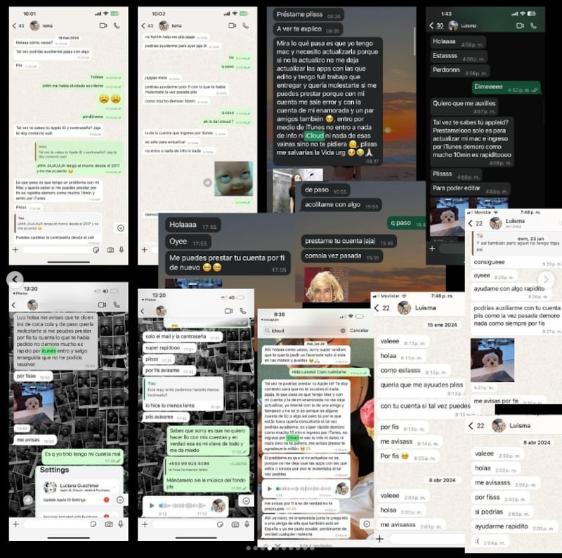 Chats revelados por las víctimas de acoso sexual por parte del fotógrafo Isma Visual