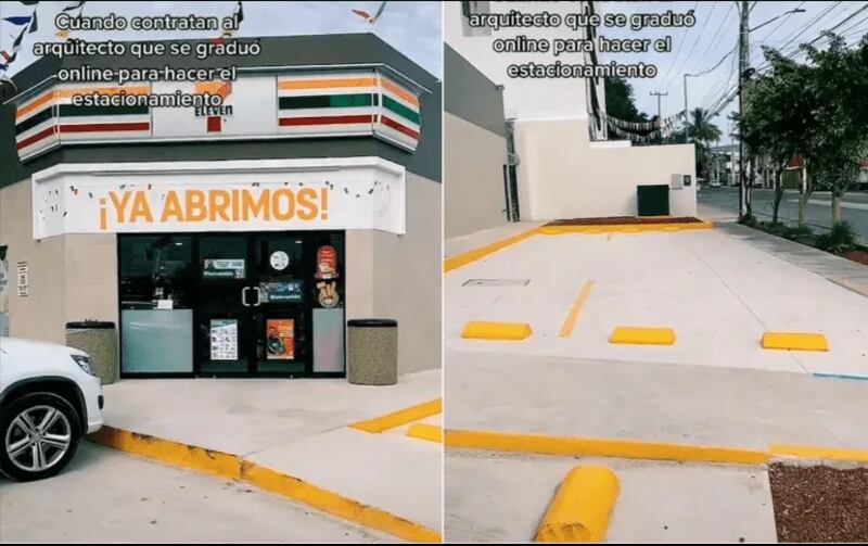 Los usuarios calificaron este estacionamiento de "helipuerto"