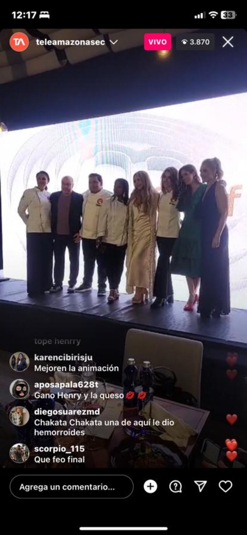 Finalistas y jueces en la premiación del nuevo Masterchef Ecuador (Foto: Captura de Instagram)