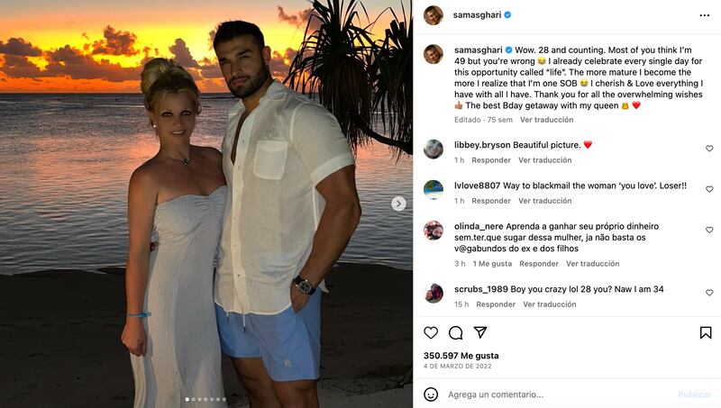 Britney Spears y Sam Asghari