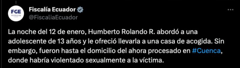 Fiscalía dio más detalles sobre el caso de adolescente de 13 años que fue rescatada de una casa.