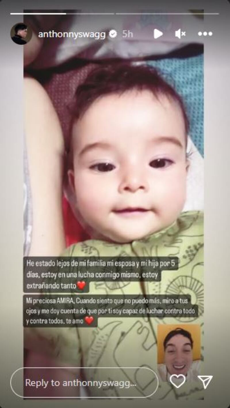 Anthony Swag dejó a su esposa e hija de 4 meses de nacida en Ecuador, por ser participante en MasterChef Celebrity