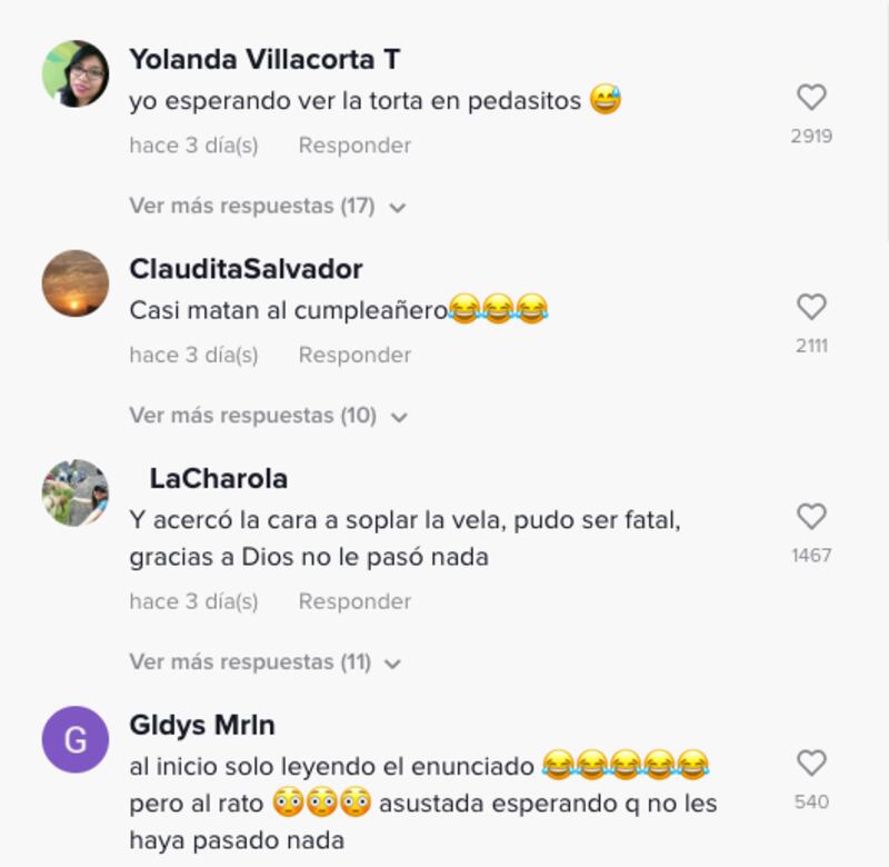 Estos son los comentarios que dejo el video