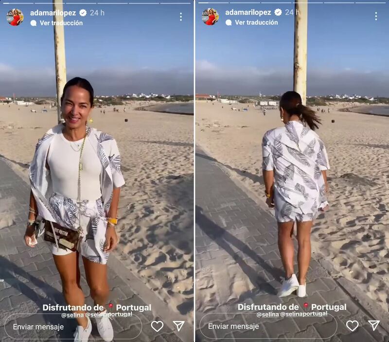 Adamari Lopez está disfrutando al máximo sus vacaciones por Portugal