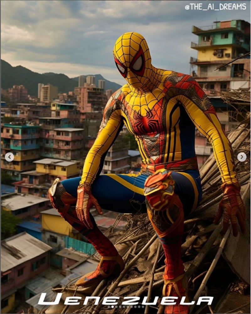 ¡Qué! Así se vería Spiderman si fuera ecuatoriano según la Inteligencia Artificial