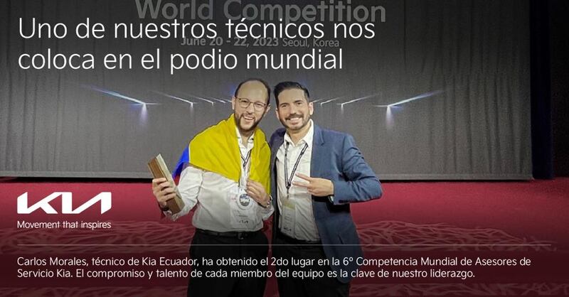 Kia Ecuador gana el segundo lugar a nivel mundial por su calidad en servicio al cliente