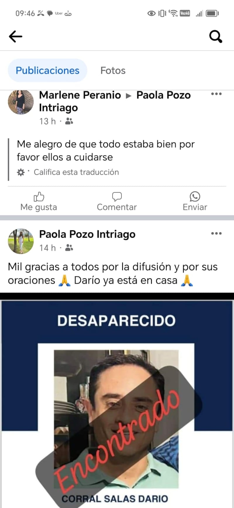 Darío Corral Salas fue localizado tras su desaparición en el norte de Quito