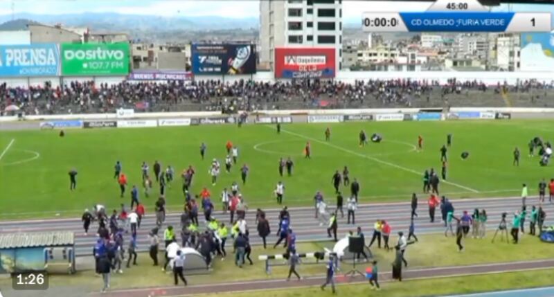 Pelea campal en el fútbol ecuatoriano