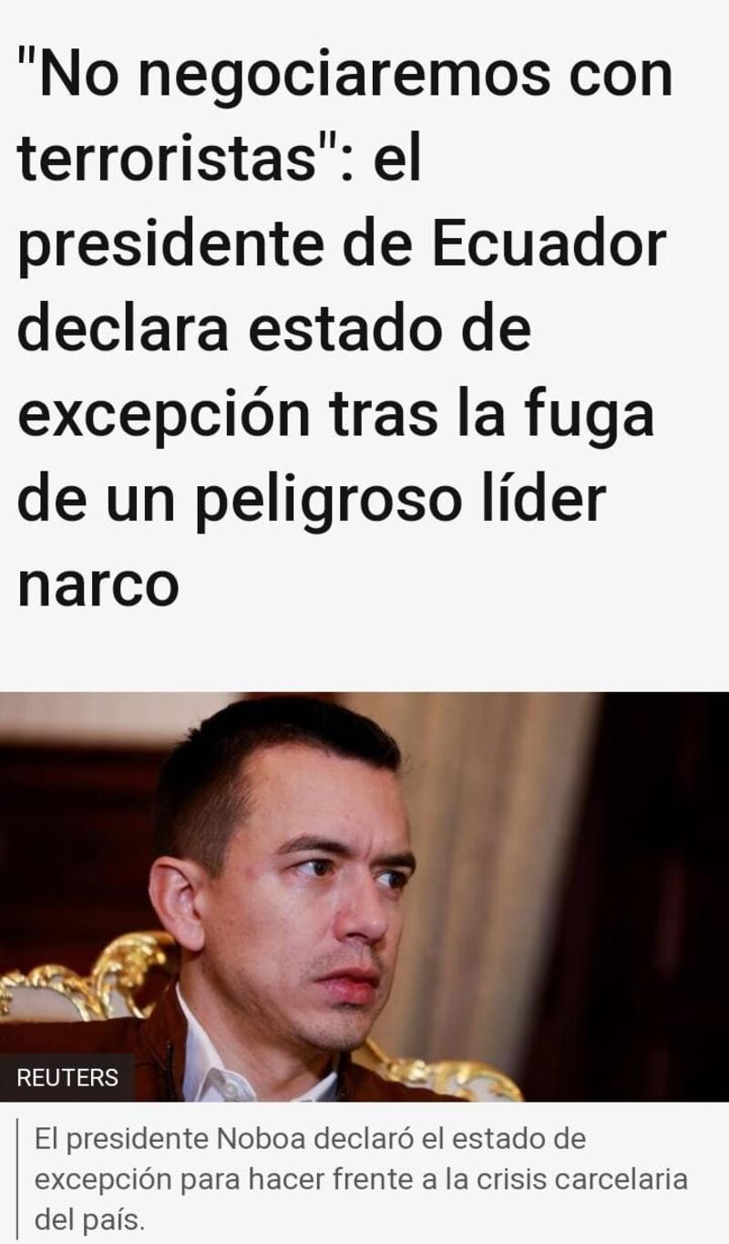 Así es la mirada de la prensa internacional a la situación de inseguridad que vive Ecuador.