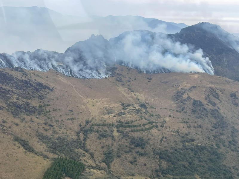 Incendios en Cuenca, sector Chaucha.