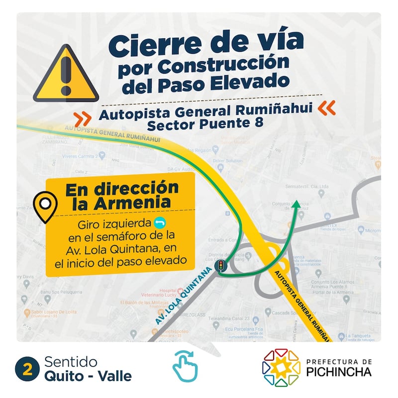 Cierre de la Autopista General Rumiñahui